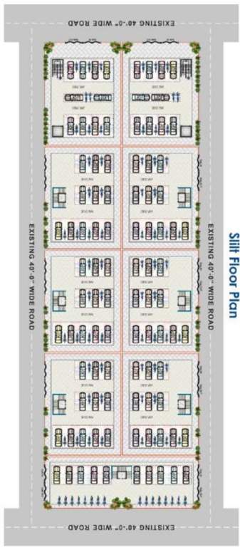  red clay ii Block 1,2,3,4,5,6,7,8 And 9 Cluster Plan For Ground Floor
