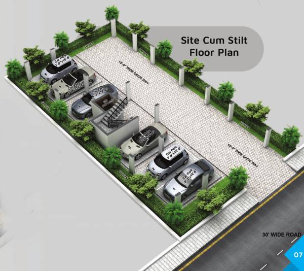  meeras-kavya Meeras Kavya Stilt Cluster Plan