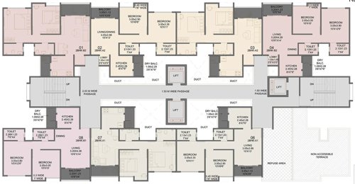  abhimaan-homes-phase-3 B1 8th And 13th Floor Cluster Plan