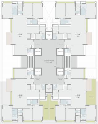  104 Times 104 Cluster Plan For 2nd Floor