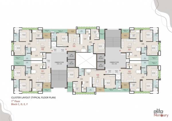  elite-mercury Block C Cluster Plan