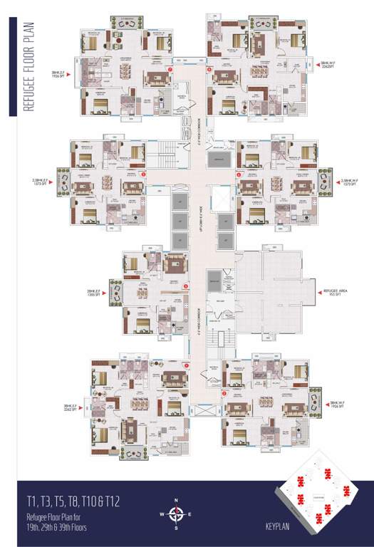  sayuk Tower 1,,3, 5, 8, 10, 12 Refuge Floor Plan