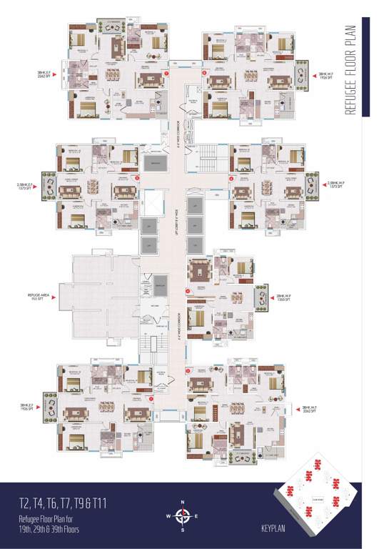 sayuk Tower2 4 6 7 9 11 Refuge Floor Cluster Plan
