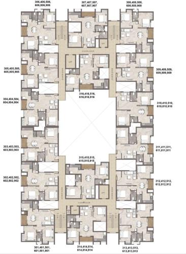 Ananya Cluster Plan For 3rd, 4th, 5th, 6th, 8th And 9th Floor ananya Ananya Cluster Plan For 3rd, 4th, 5th, 6th, 8th And 9th Floor