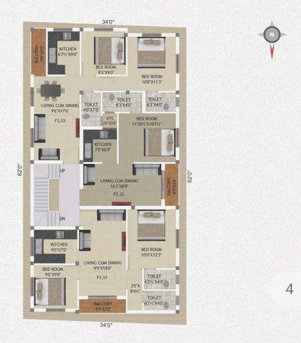  sai-guru Sai Guru Cluster Plan from 1st to 2nd Floor