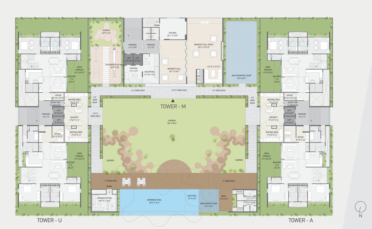  uma residences Tower A To C Typical Cluster Plan