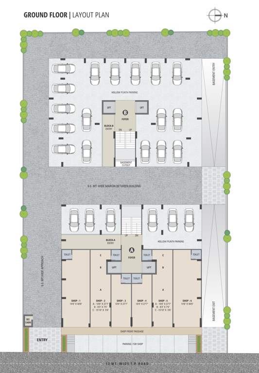  sunflower Block A And B Cluster Plan For Ground Floor