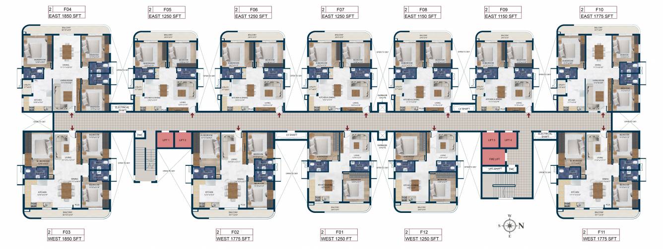  sriven tripura Tower B Cluster Plan