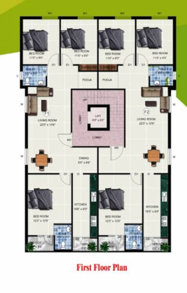  vimala-nagar Vimala Nagar Cluster Plan for 1st Floor