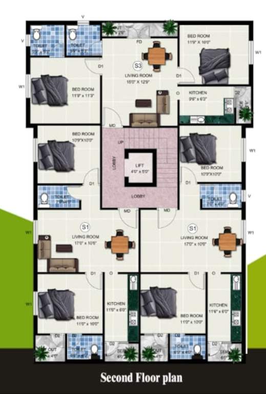  vimala nagar Vimala Nagar Cluster Plan for 1st Floor