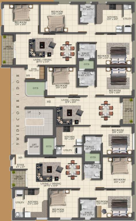  mithra Block   B Cluster Plan For 1st And 2nd Floor