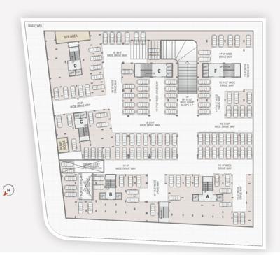  ananta-elegance Block A To F Cluster Plan FOr Basement Floor