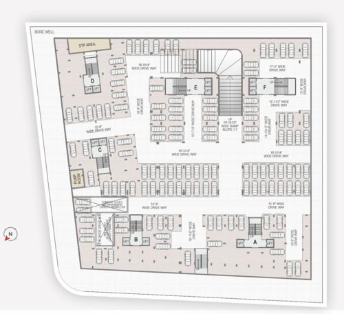  ananta-elegance Block A To F Cluster Plan FOr Basement Floor