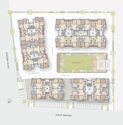  ananta-elegance Block A To F Cluster Plan For Typical Floor
