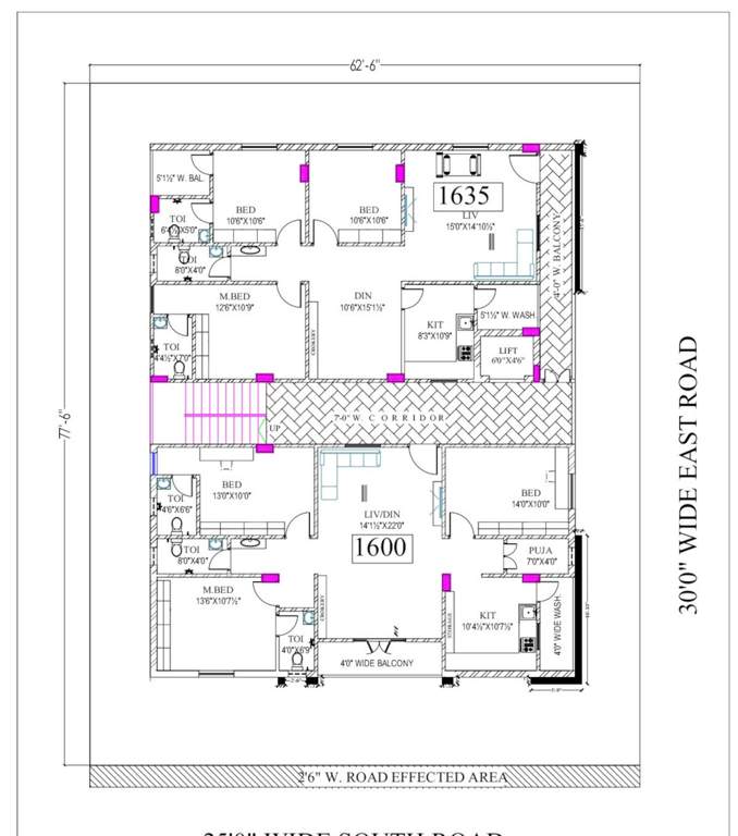  vishal homes Vishal Homes Cluster Plan from 1st to 5th Floor