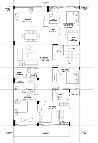  modern-independent-floor-27 Floor 27 Cluster Plan From 1st to 4th Floor