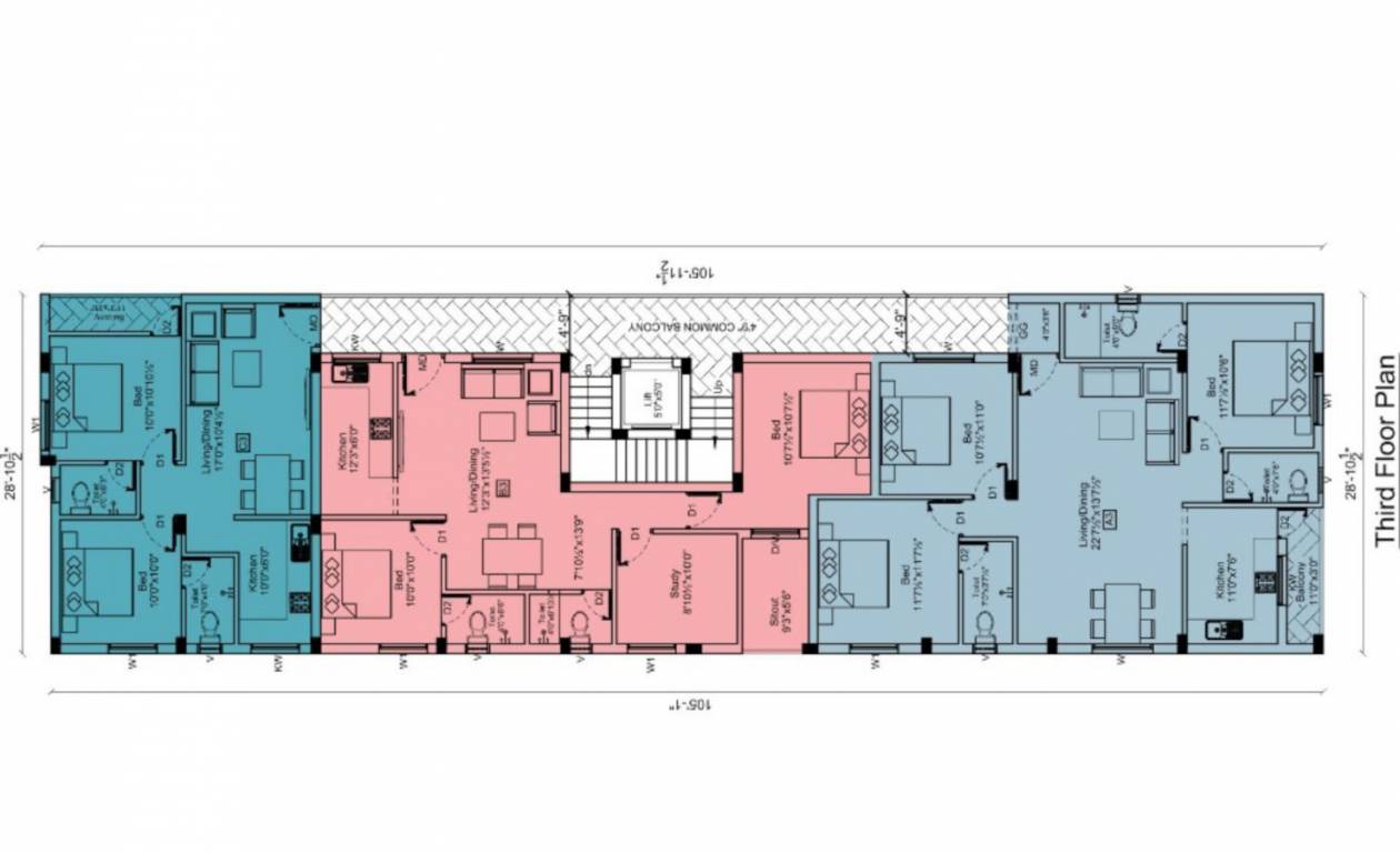  asashiyana Asashiyana Cluster Plan for 3rd Floor