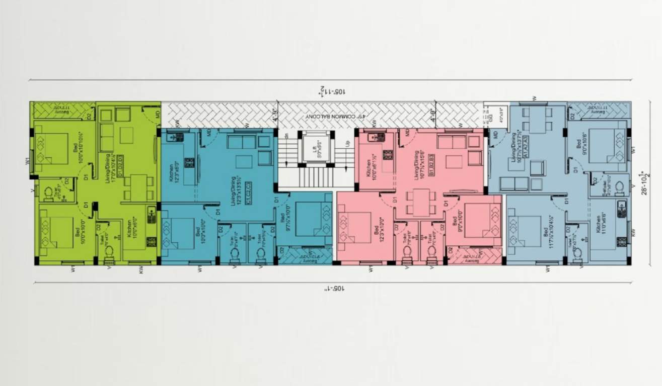  asashiyana Asashiyana Cluster Plan from 1st to 2nd Floor