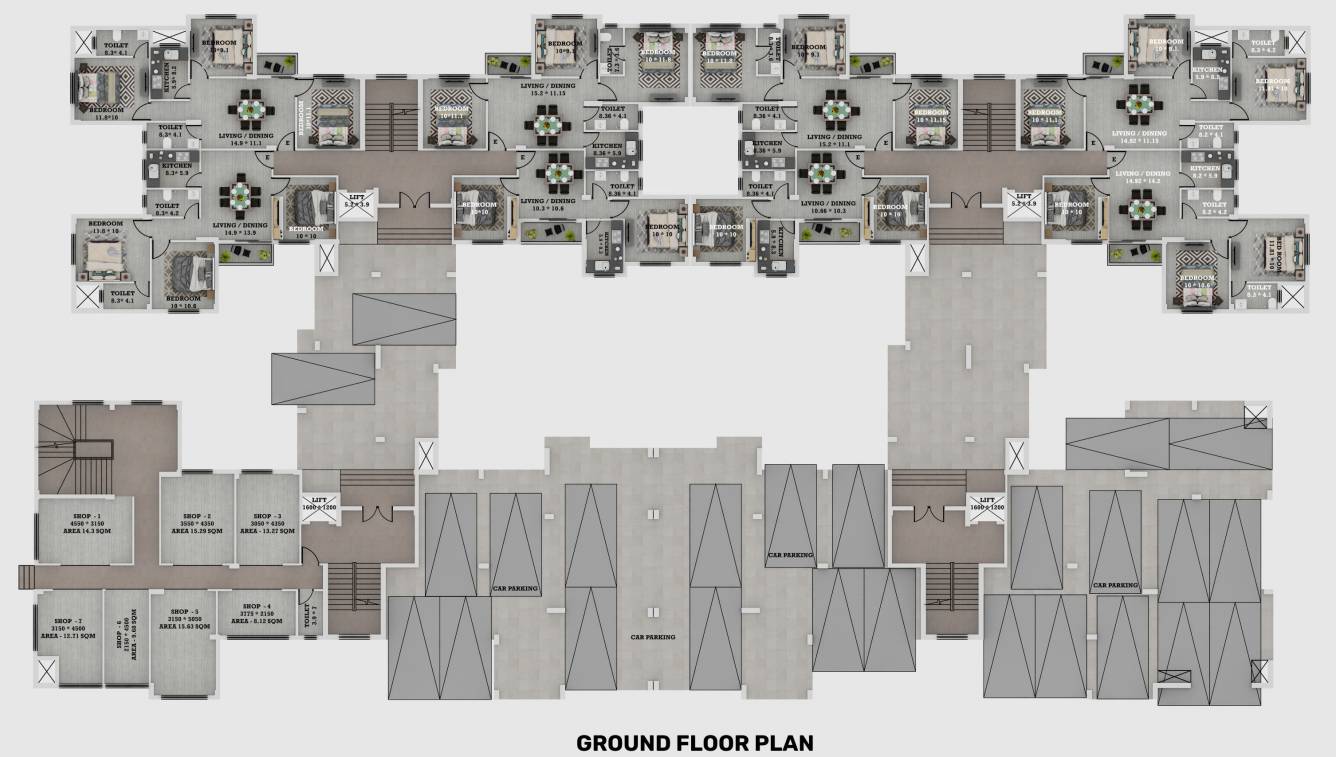  tolly veda Tower A,B,C,D Cluster Plan