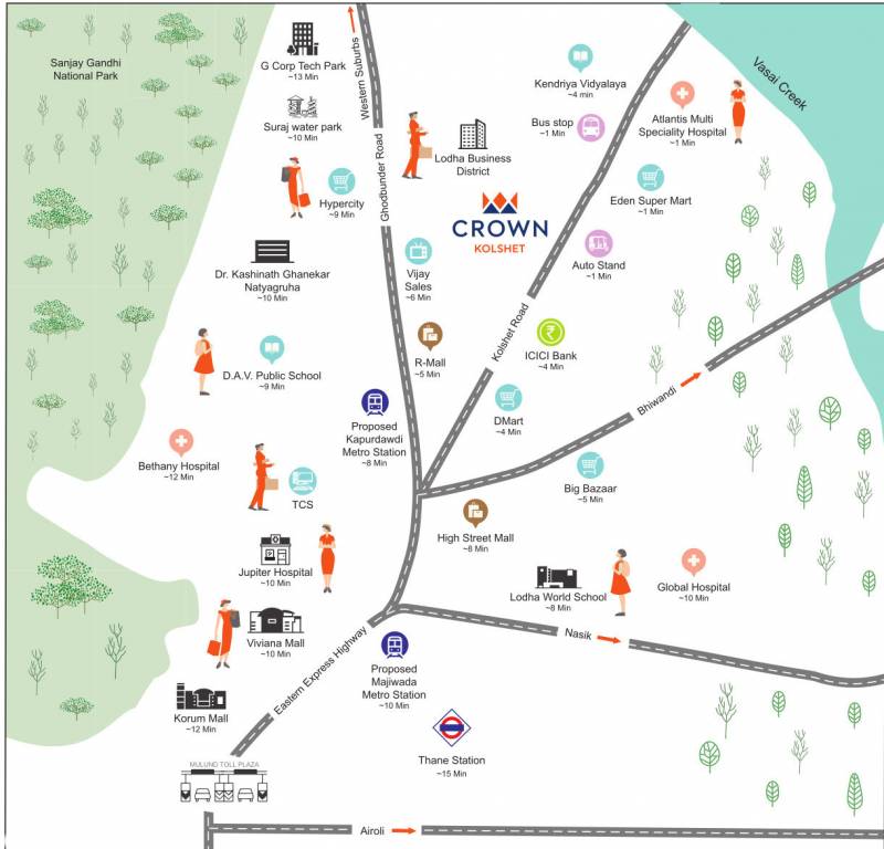  crown kolshet tower 1 Location Plan
