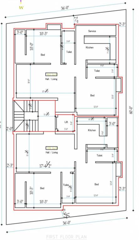  radha Radha Cluster Plan for 1st Floor