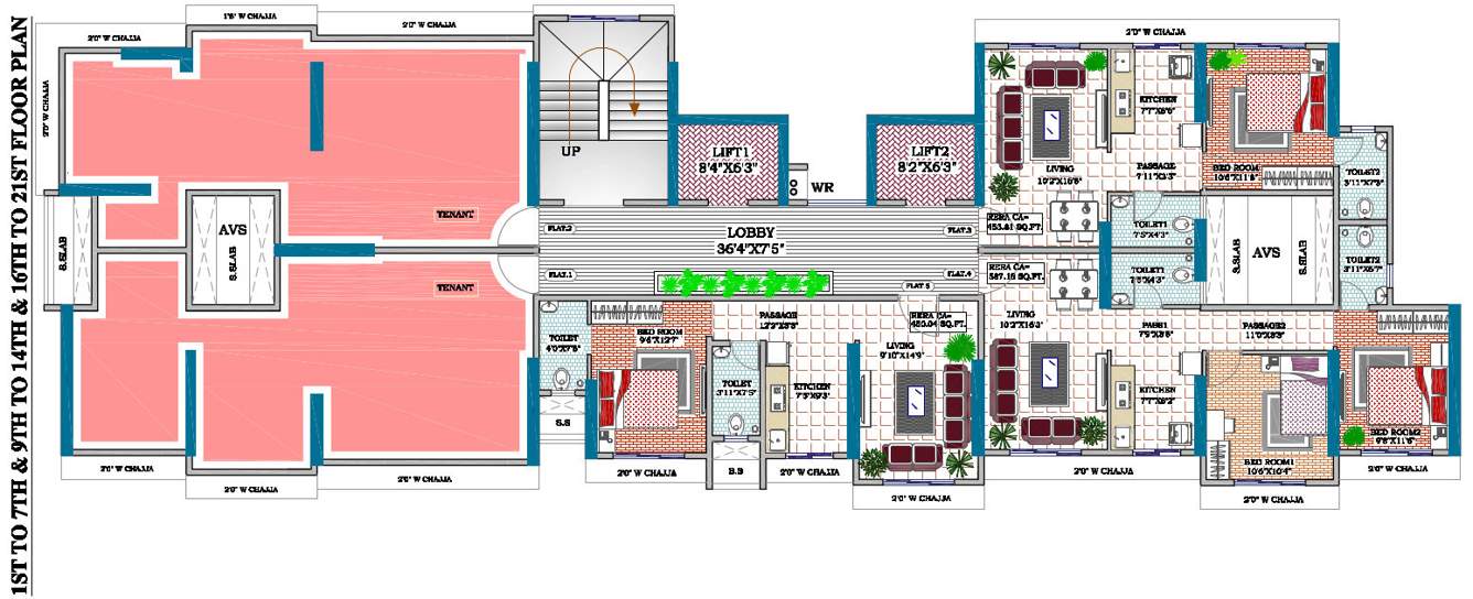  unique pride Unique Pride Cluster Plan from 1st to 7th Floor