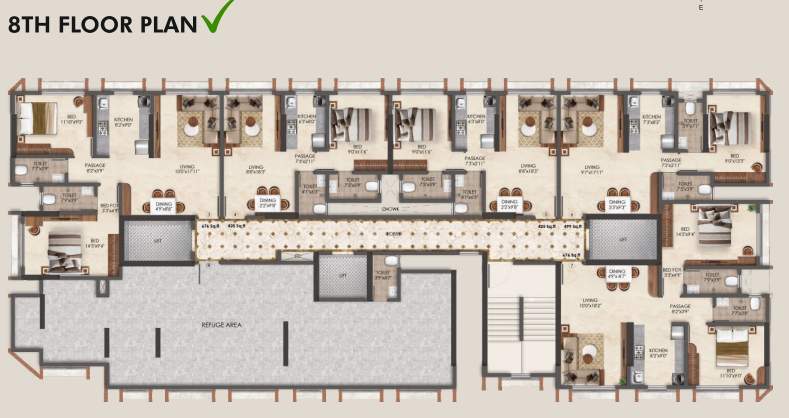  shivneri chs adityaraj gateway Adityaraj Gateway Cluster Plan For 8th Floor