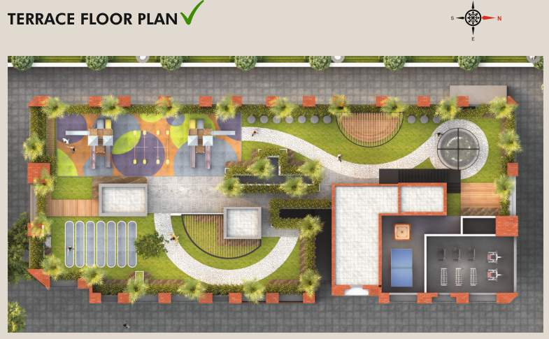 shivneri chs adityaraj gateway Adityaraj Gateway Cluster Plan For Terrace Floor Plan