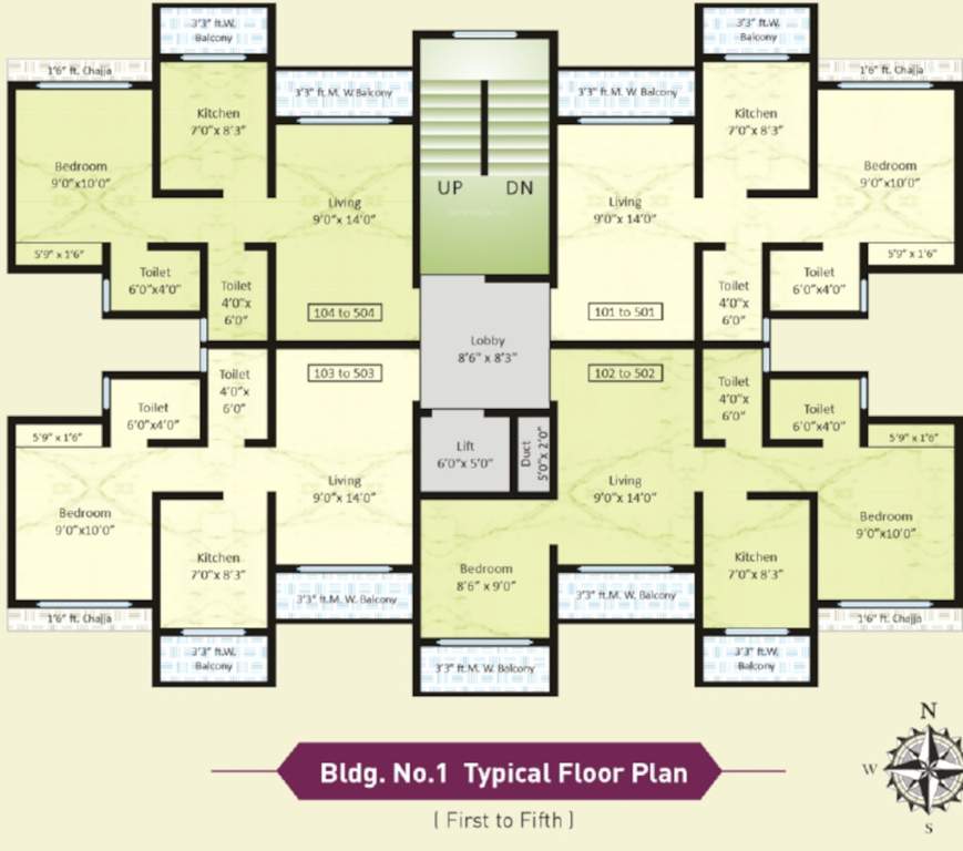  kurlai complex Shree Kurlai Complex Building No 01 Cluster Plan from 1st to 5th Floor