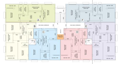  century-mansion Block 1 Cluster Plan From 1st To 4th Floor
