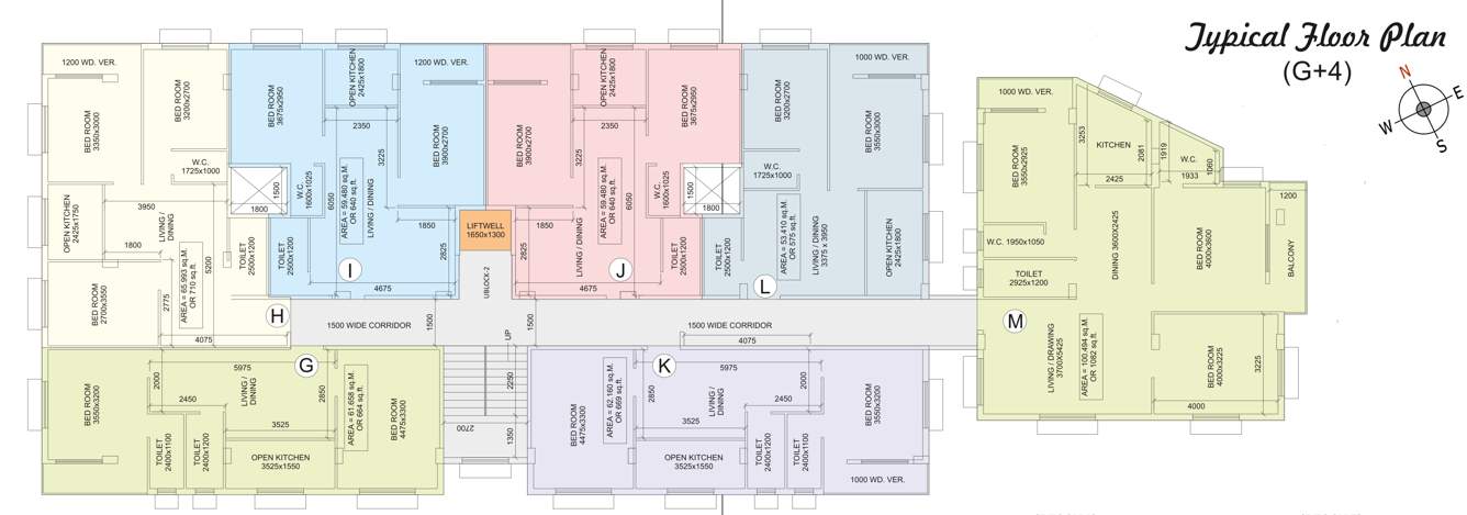  century mansion Block 2 Cluster Plan From 1st to 4th Floor