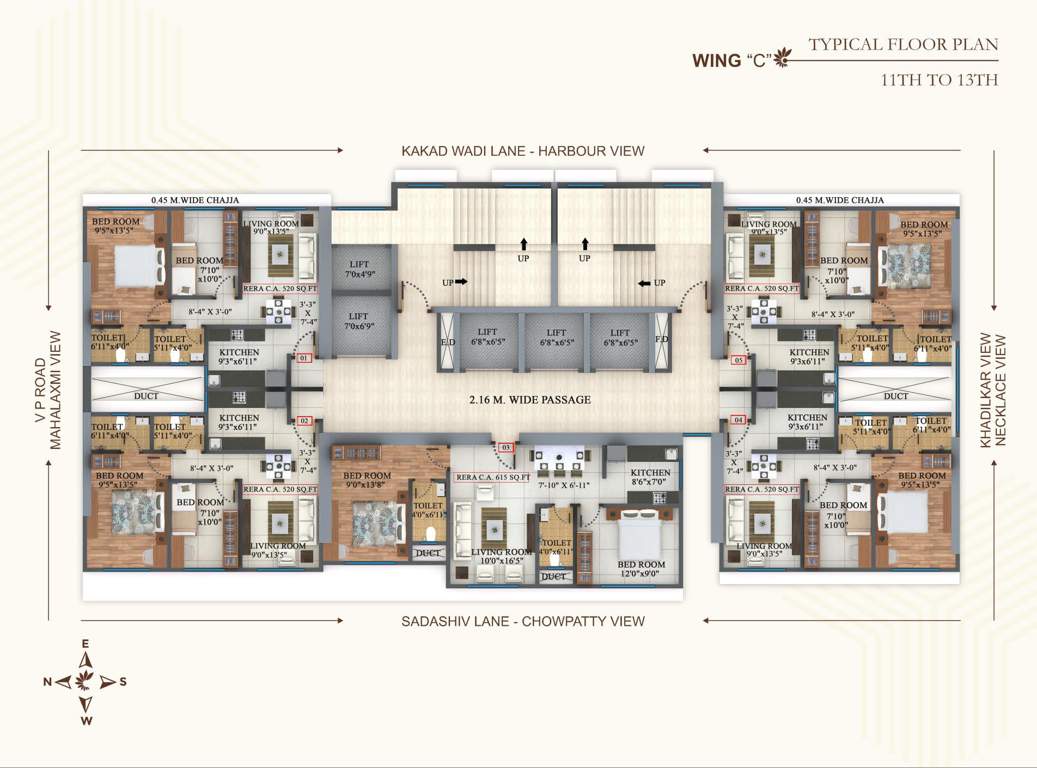  nakoda mehta sunshine heights a and c wings Nakoda Mehta Sunshine Heights A And C Wings Cluster Plan