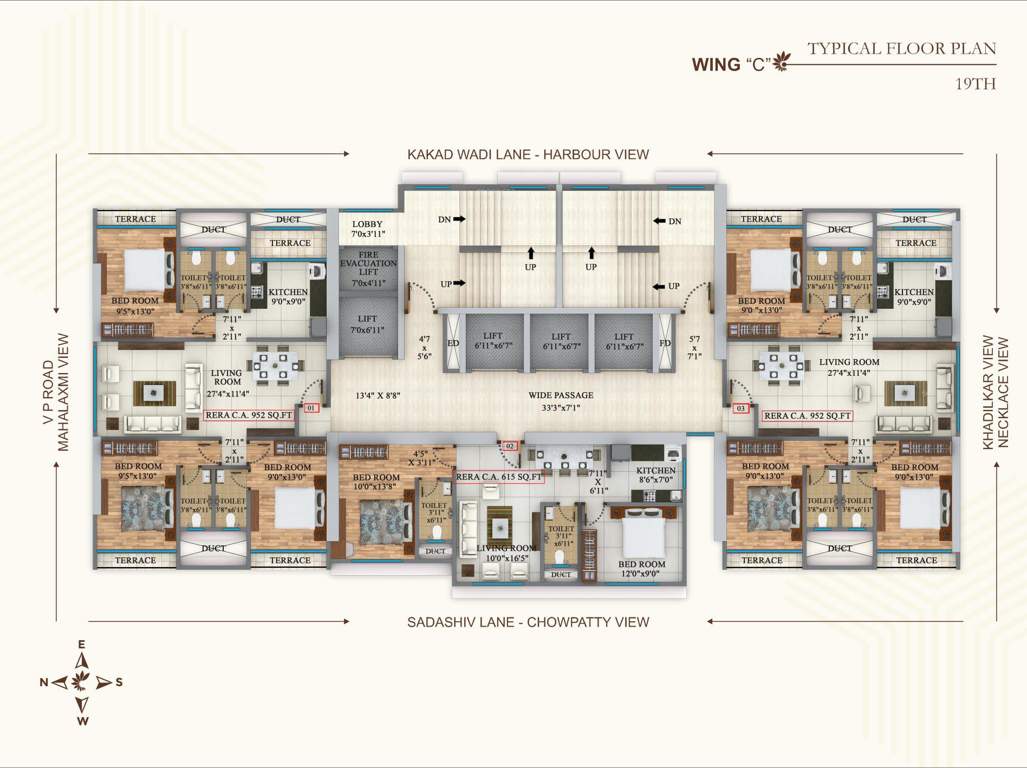  nakoda mehta sunshine heights a and c wings Nakoda Mehta Sunshine Heights A And C Wings Cluster Plan