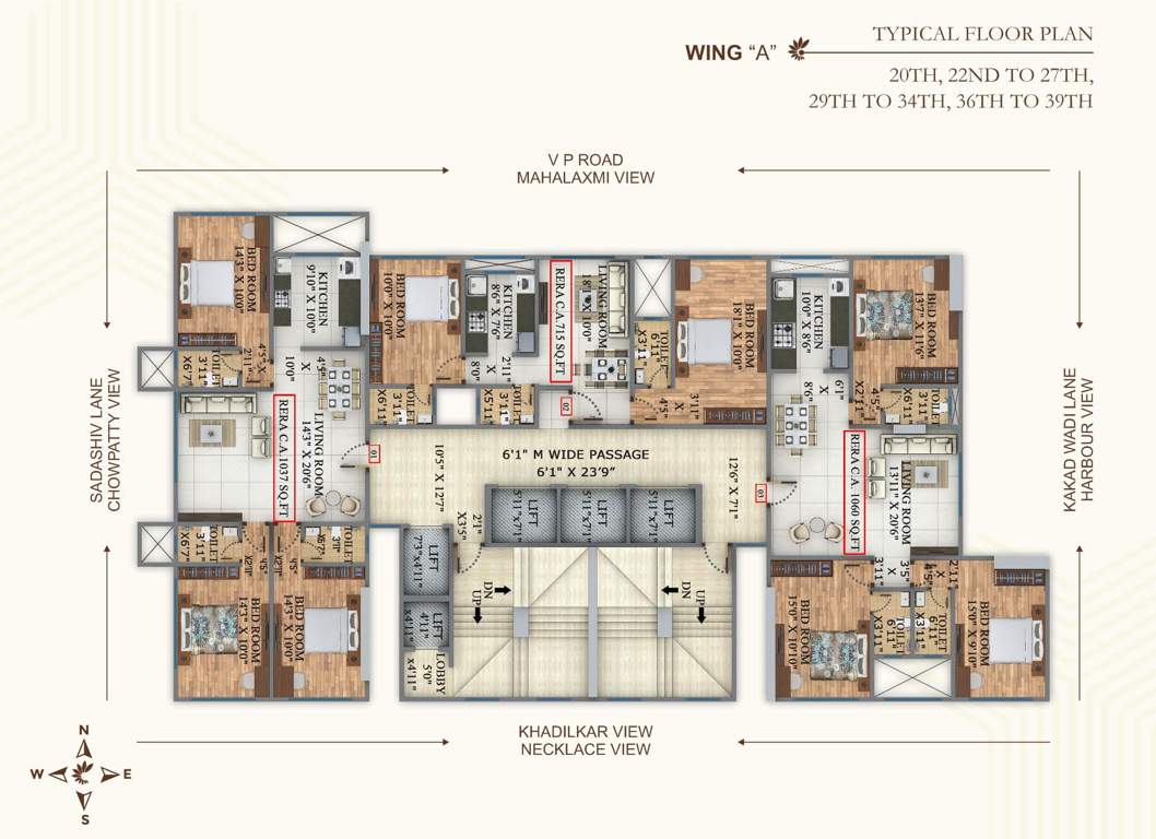  nakoda mehta sunshine heights a and c wings Nakoda Mehta Sunshine Heights A And C Wings Cluster Plan