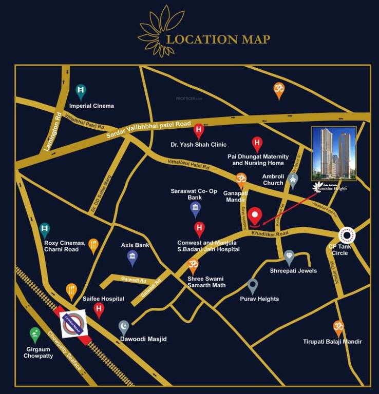  nakoda mehta sunshine heights a and c wings Location Plan