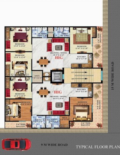 Villa Cluster Plan For Typical Floor villa Villa Cluster Plan For Typical Floor