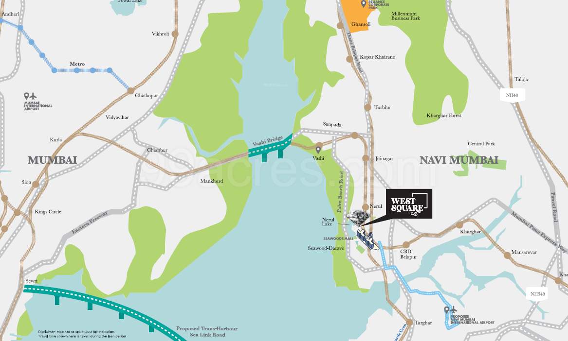 seawoods coral at west square Location Plan