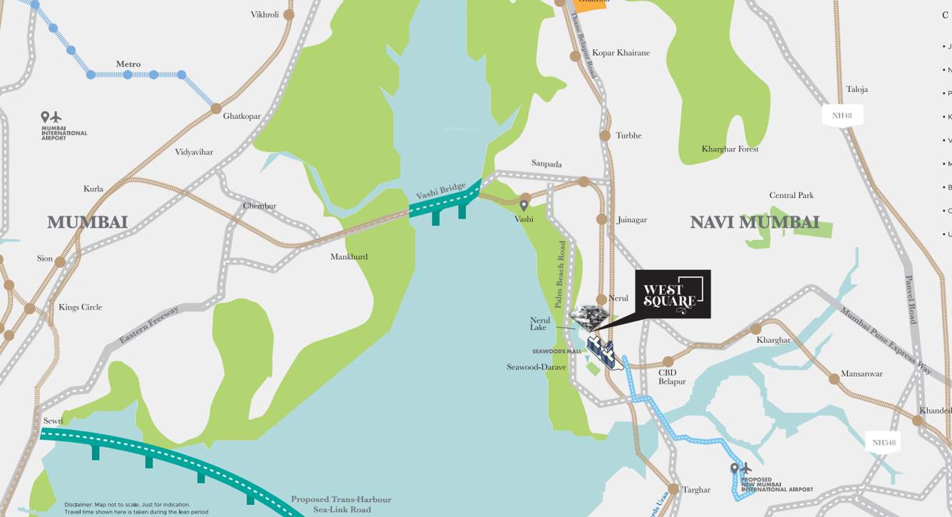 seawoods amber at west square Location Plan