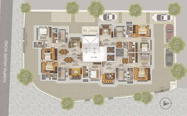  airbus Kamla Airbus Cluster Plan For Typical Floor Plan