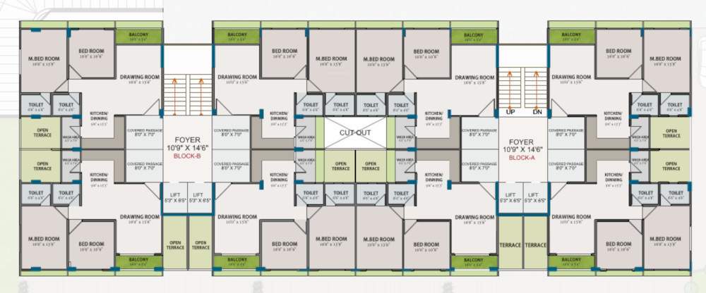  colin harmony Block A & B Cluster Plan for 1st Floor