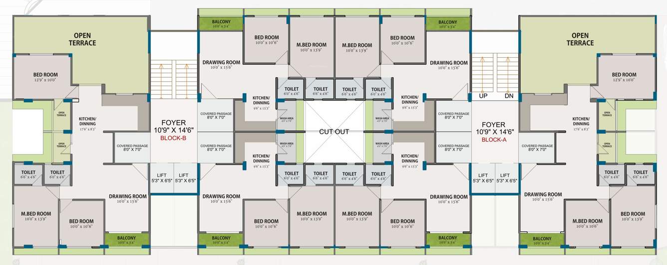  colin harmony Block A & B Cluster Plan for 7th Floor