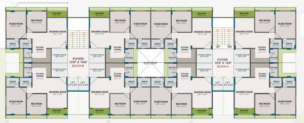  colin-harmony Block A & B Cluster Plan from 2nd to 6th Floor