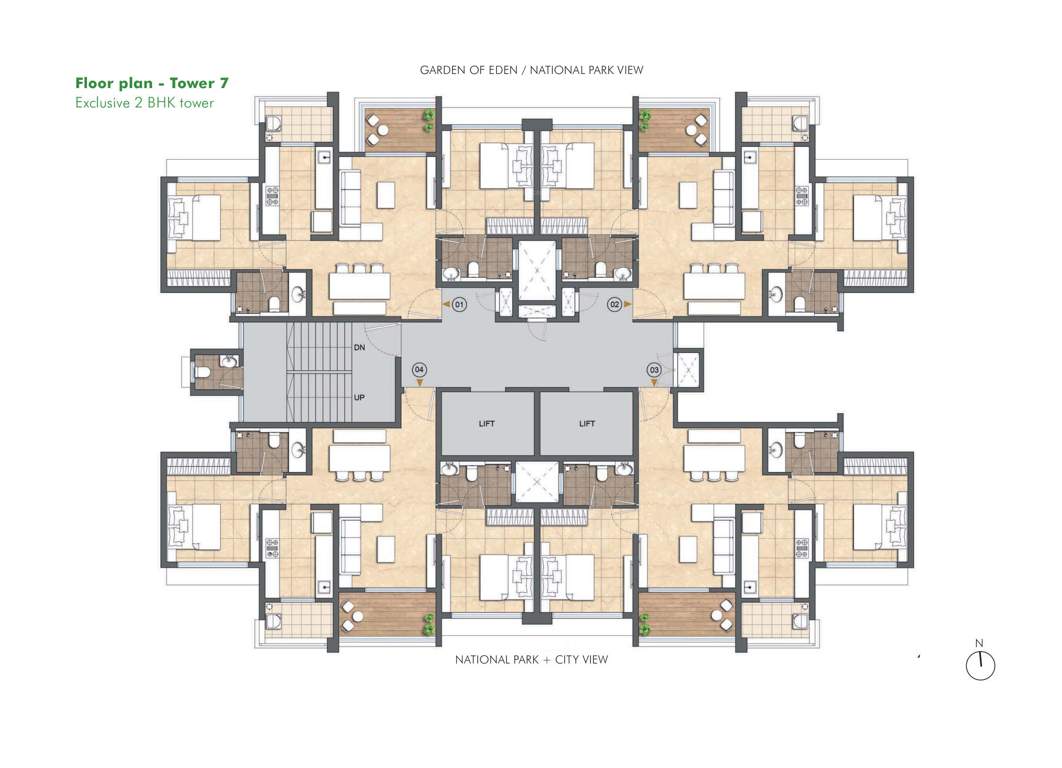  woods tower 7 Tower 7 Cluster Plan