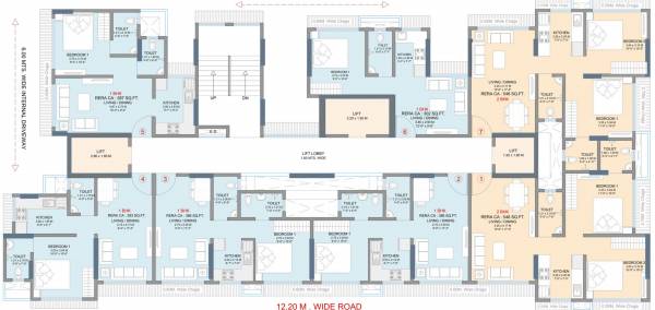  panache Shraddha Panache Typical Cluster Plan