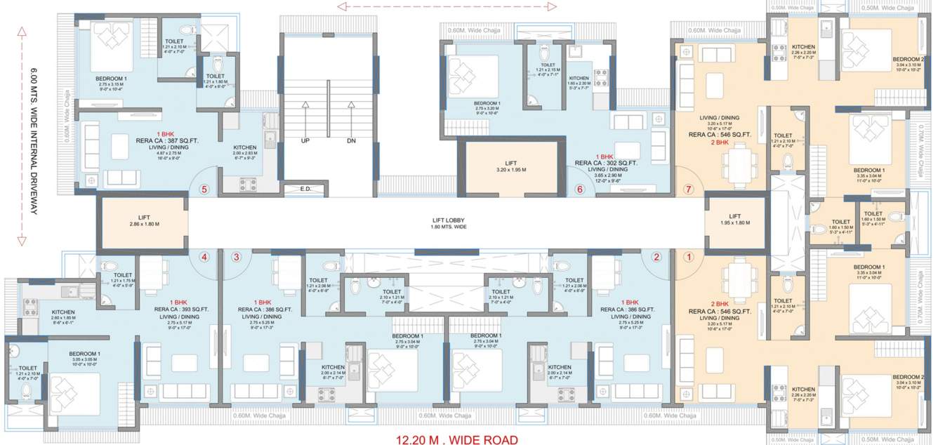  panache Shraddha Panache Typical Cluster Plan