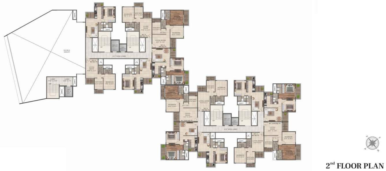 regency Wing A And Wing B Cluster Plan for 2nd Floor