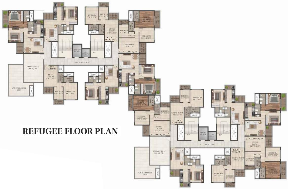 regency Wing A And Wing B Refuge Cluster Plan