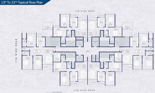  parksyde Platinum Parksyde Cluster Plan from 13th To 22th Floor
