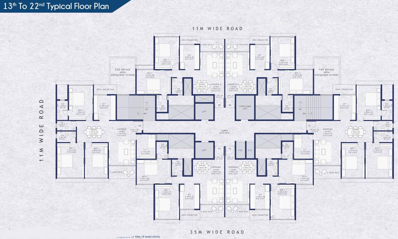  parksyde Platinum Parksyde Cluster Plan from 13th To 22th Floor