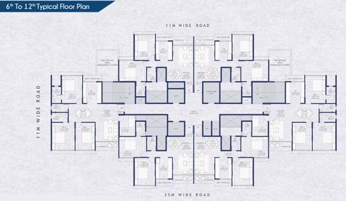  parksyde Platinum Parksyde Cluster Plan from 6th To 12th Floor